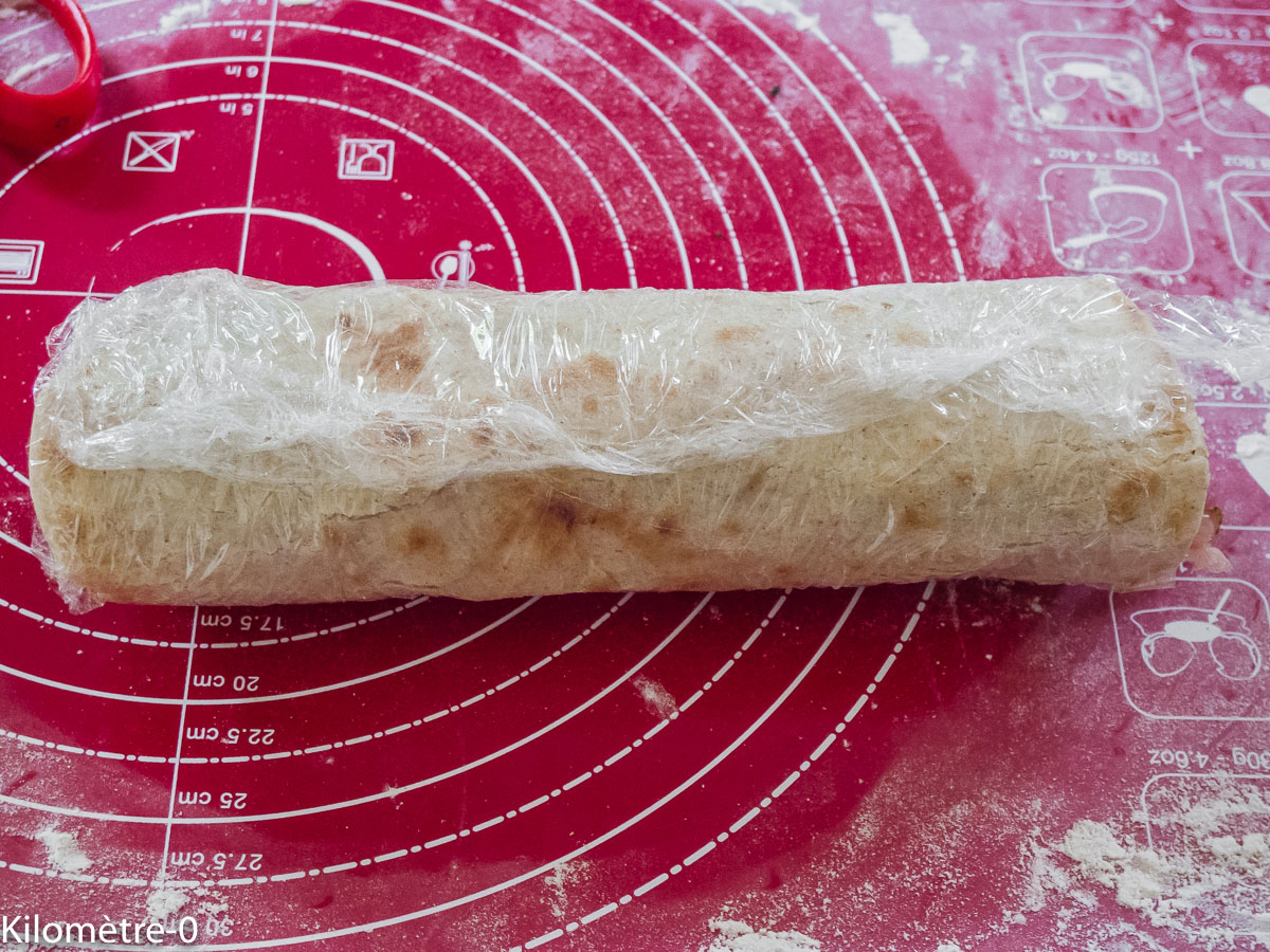 Photo de recette de piadina facile de Kilomètre-0, blog de cuisine réalisée à partir de produits locaux et issus de circuits courts