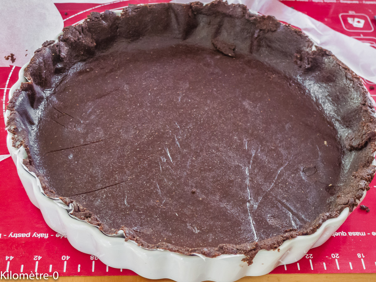 Photo de recette de pâte à tarte, chocolat de Kilomètre-0, blog de cuisine réalisée à partir de produits locaux et issus de circuits courts