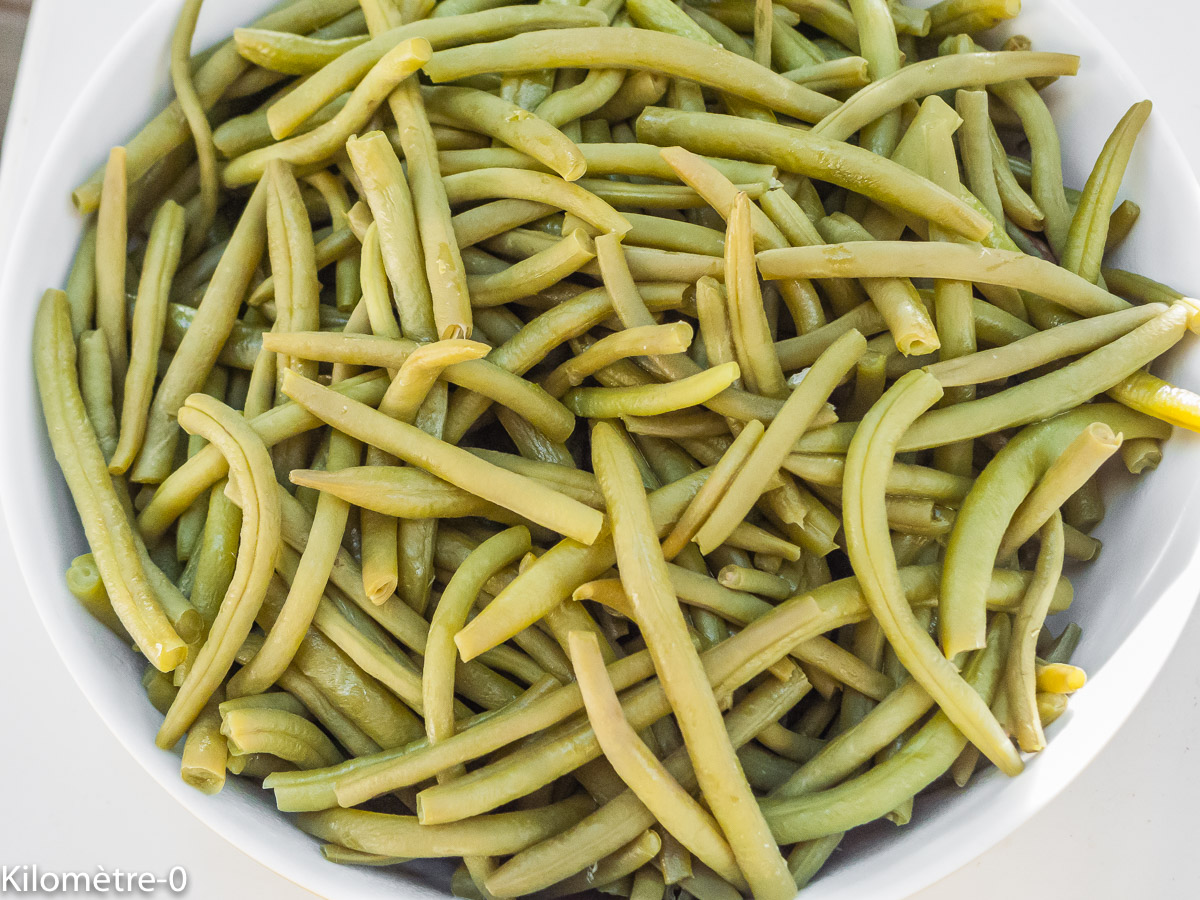Photo de recette de haricots verts, facile, bio, légère de Kilomètre-0, blog de cuisine réalisée à partir de produits locaux et issus de circuits courts