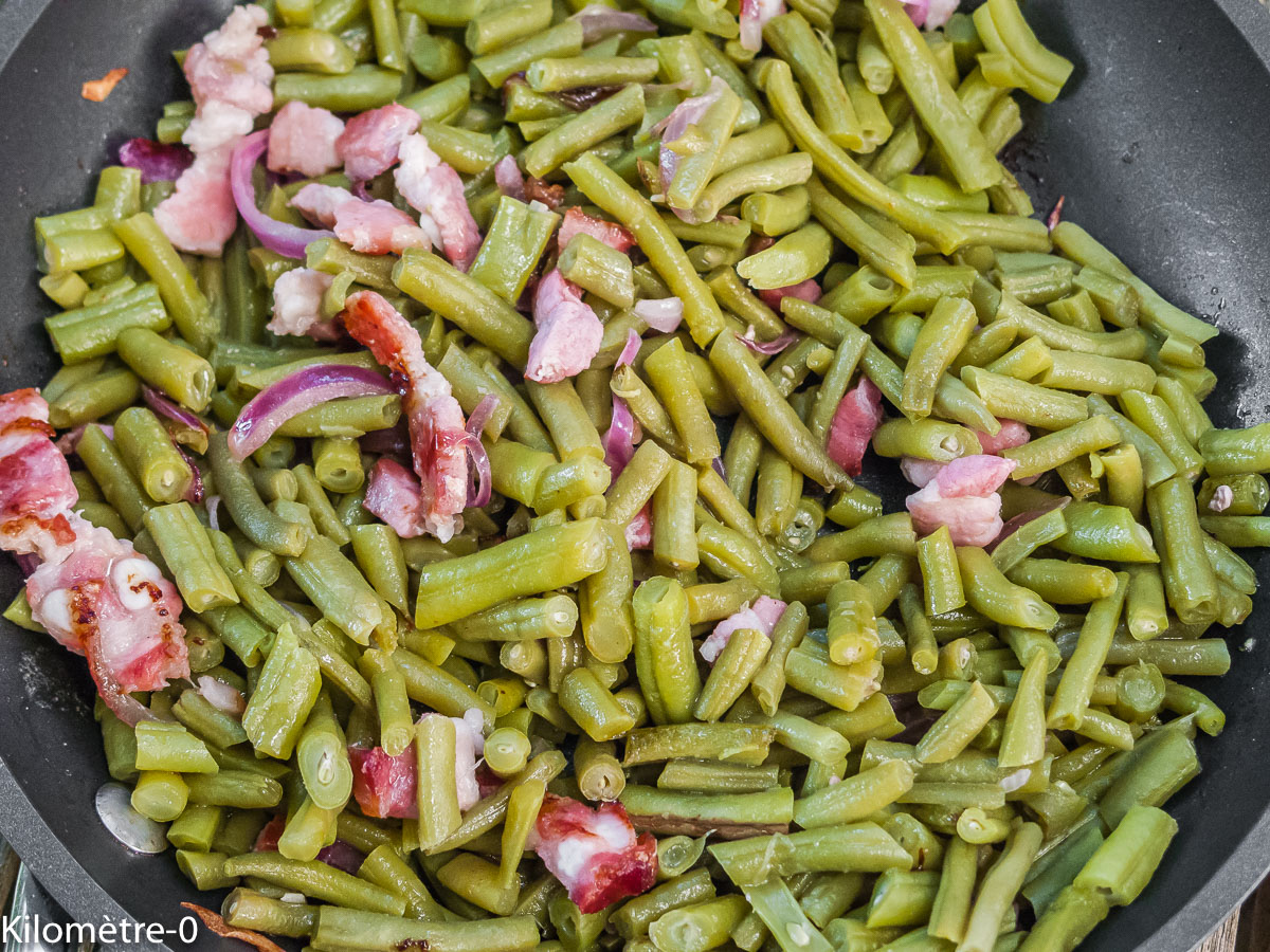 Photo de recette de haricots verts, bio, faciles, léger de Kilomètre-0, blog de cuisine réalisée à partir de produits locaux et issus de circuits courts