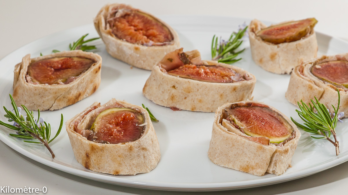 Photo de recette d'apéro italien, facile, figues, jambon de Kilomètre-0, blog de cuisine réalisée à partir de produits locaux et issus de circuits courts