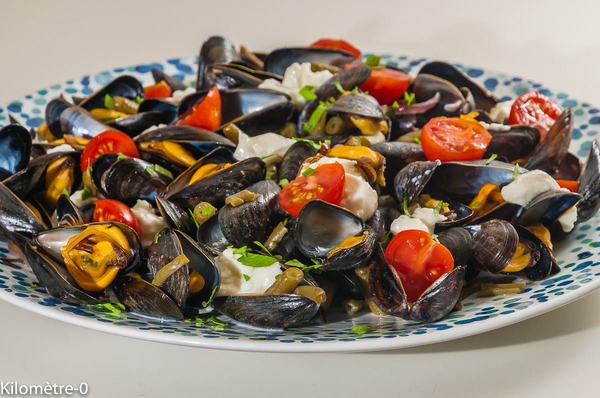 Photo de recette de moules légères, légumes, facile, Kilomètre-0, blog de cuisine réalisée à partir de produits locaux et issus de circuits courts