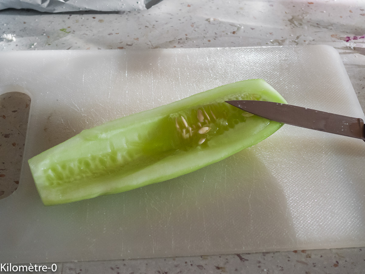 Photo de recette de concombre bio facile de Kilomètre-0, blog de cuisine réalisée à partir de produits locaux et issus de circuits courts