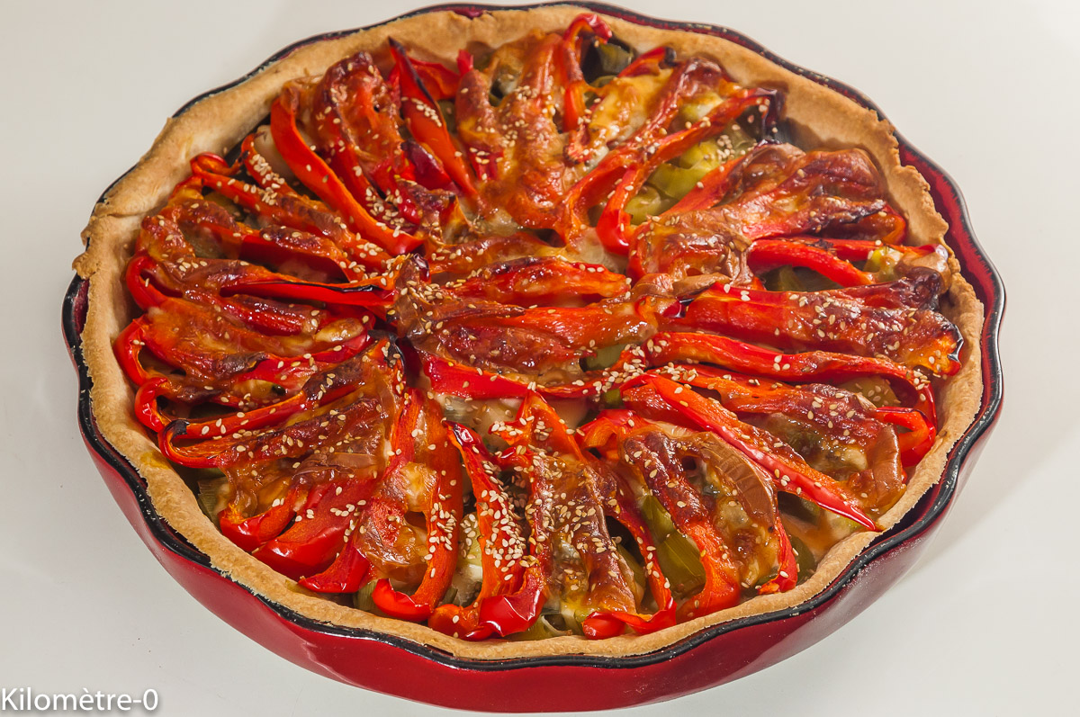 Photo de recette de tarte salée facile légumes, fromage, végétarienne, italienne de Kilomètre-0, blog de cuisine réalisée à partir de produits locaux et issus de circuits courts