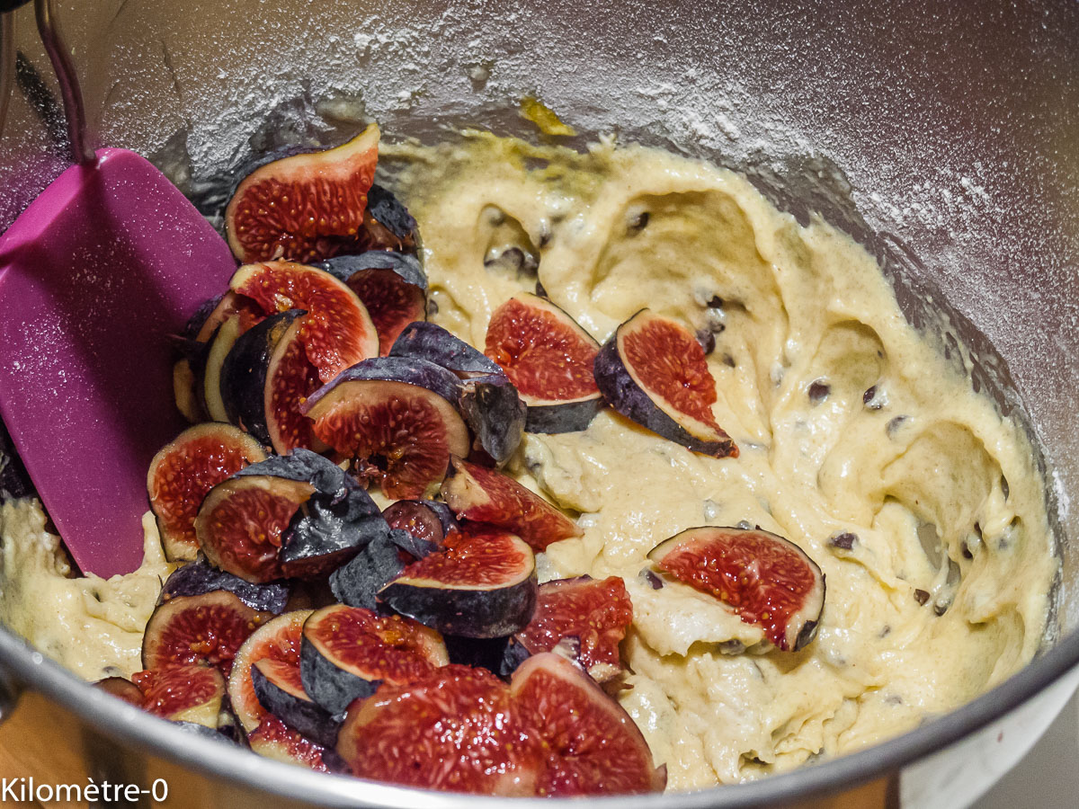 Photo de recette de cake aux figues de Kilomètre-0, blog de cuisine réalisée à partir de produits locaux et issus de circuits courts