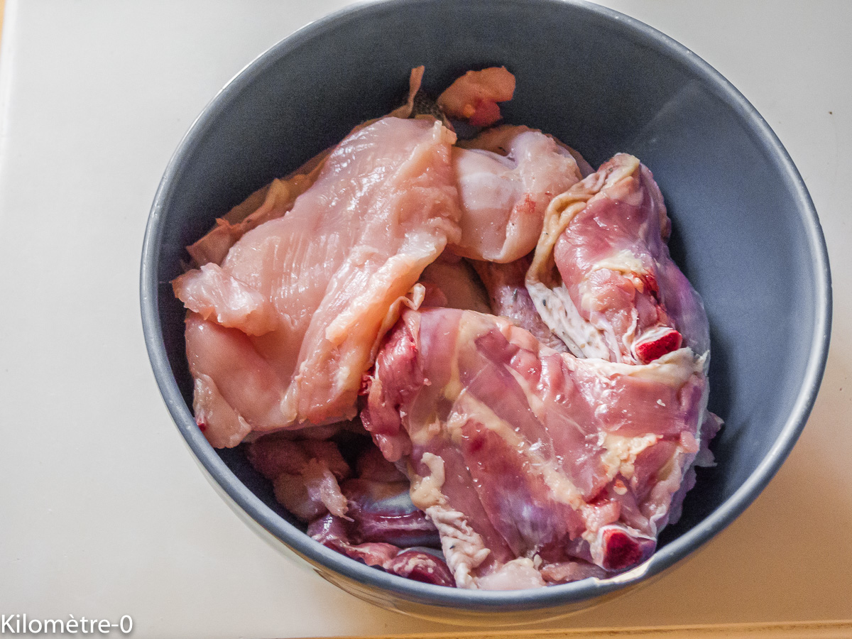 Photo de recette de poulet bio fermier Kilomètre-0, blog de cuisine réalisée à partir de produits locaux et issus de circuits courts