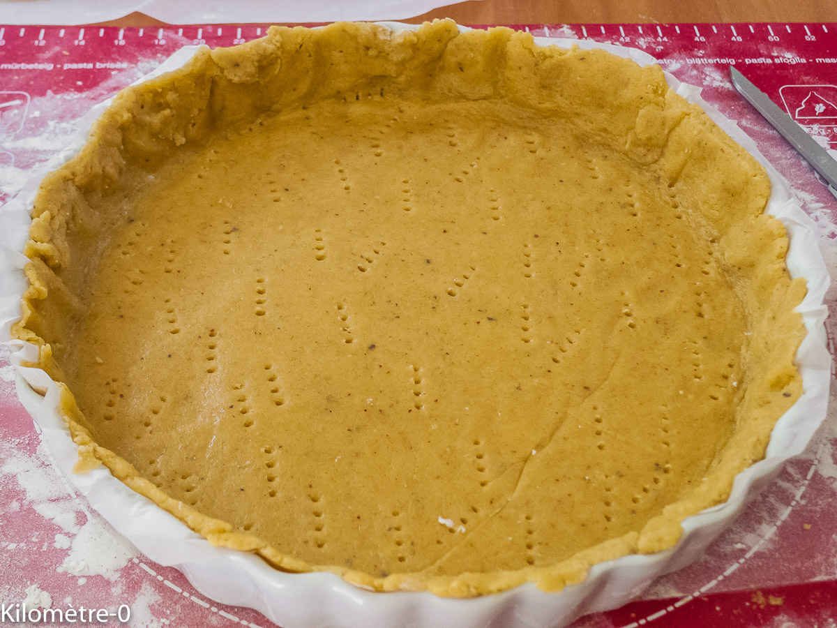 Photo de recette de pâte à tarte maison de Kilomètre-0, blog de cuisine réalisée à partir de produits locaux et issus de circuits courts