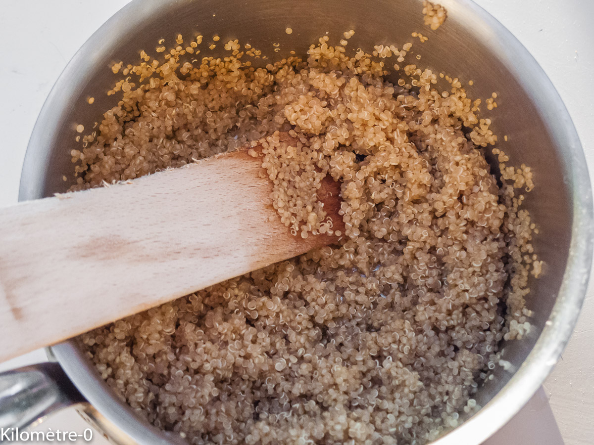 Photo de recette de quinoa de Kilomètre-0, blog de cuisine réalisée à partir de produits locaux et issus de circuits courts