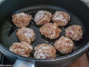 Photo de recette de boulettes de poulet, facile, légères, rapides, bio de Kilomètre-0, blog de cuisine réalisée à partir de produits locaux et issus de circuits courts