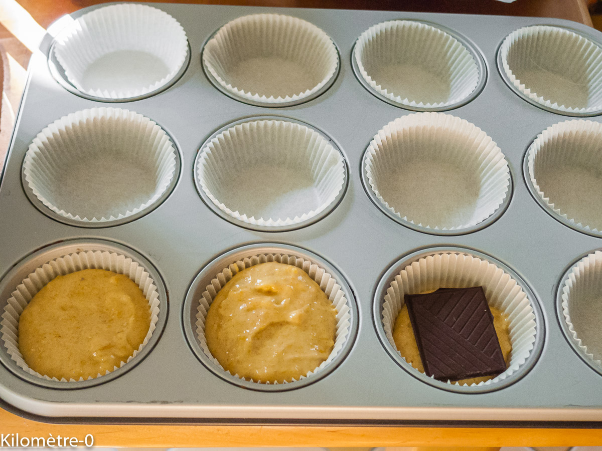Photo de recette de muffins de Kilomètre-0, blog de cuisine réalisée à partir de produits locaux et issus de circuits courts