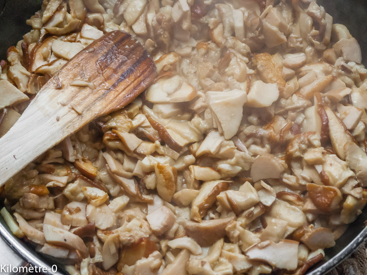 Photo de recette de cèpes facile de Kilomètre-0, blog de cuisine réalisée à partir de produits locaux et issus de circuits courts