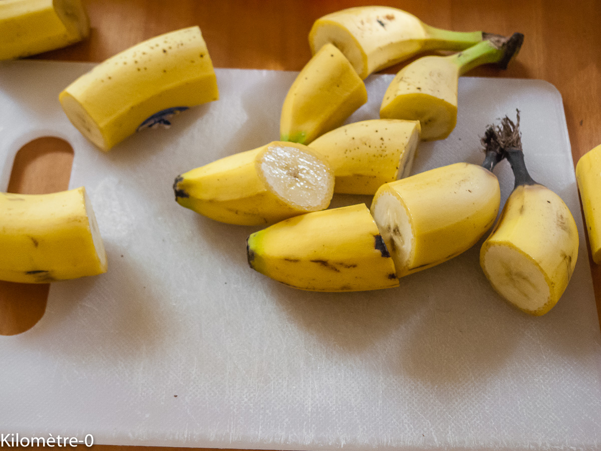 Photo de recette de bananes, enfant, facile de Kilomètre-0, blog de cuisine réalisée à partir de produits locaux et issus de circuits courts
