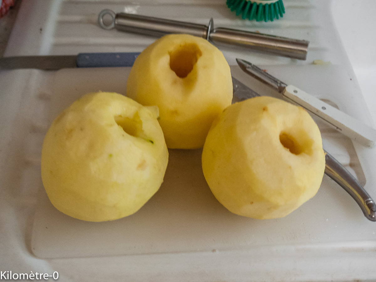 Photo de recette de pommes, bio de Kilomètre-0, blog de cuisine réalisée à partir de produits locaux et issus de circuits courts