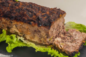 Photo de recette de terrine de porc, foie, pâté, volailles, pistaches, de Kilomètre-0, blog de cuisine réalisée à partir de produits locaux et issus de circuits courts