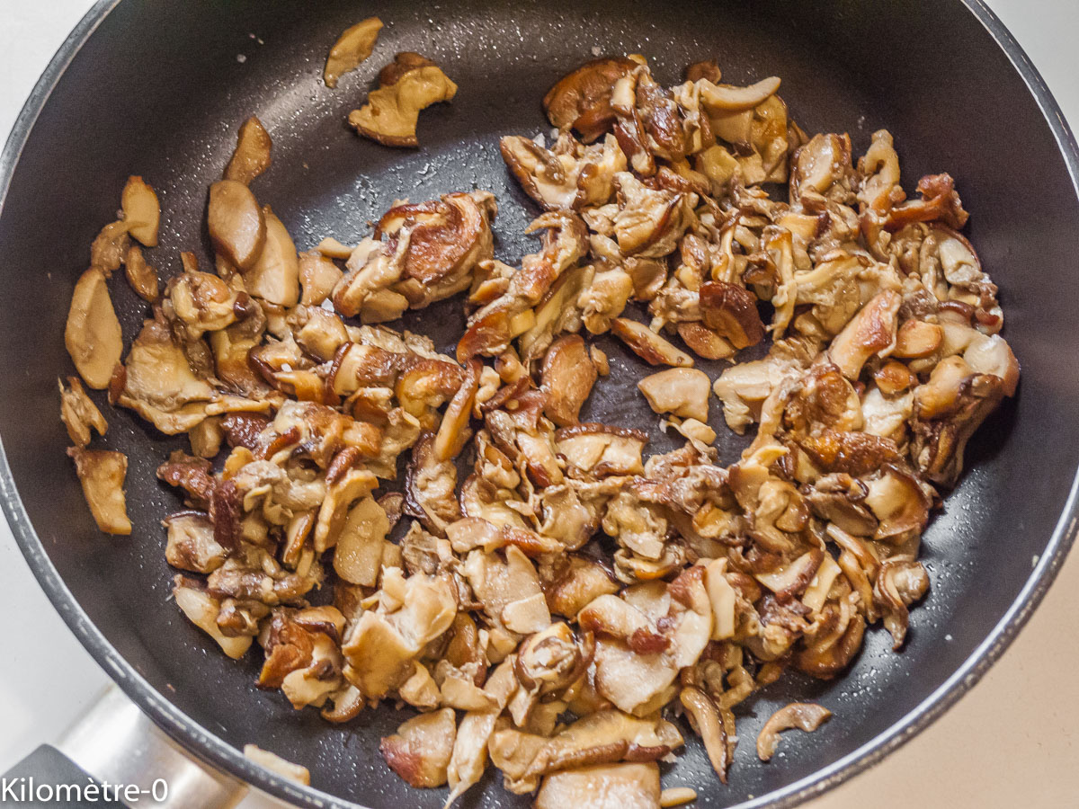 Photo de recette de cèpes de Kilomètre-0, blog de cuisine réalisée à partir de produits locaux et issus de circuits courts