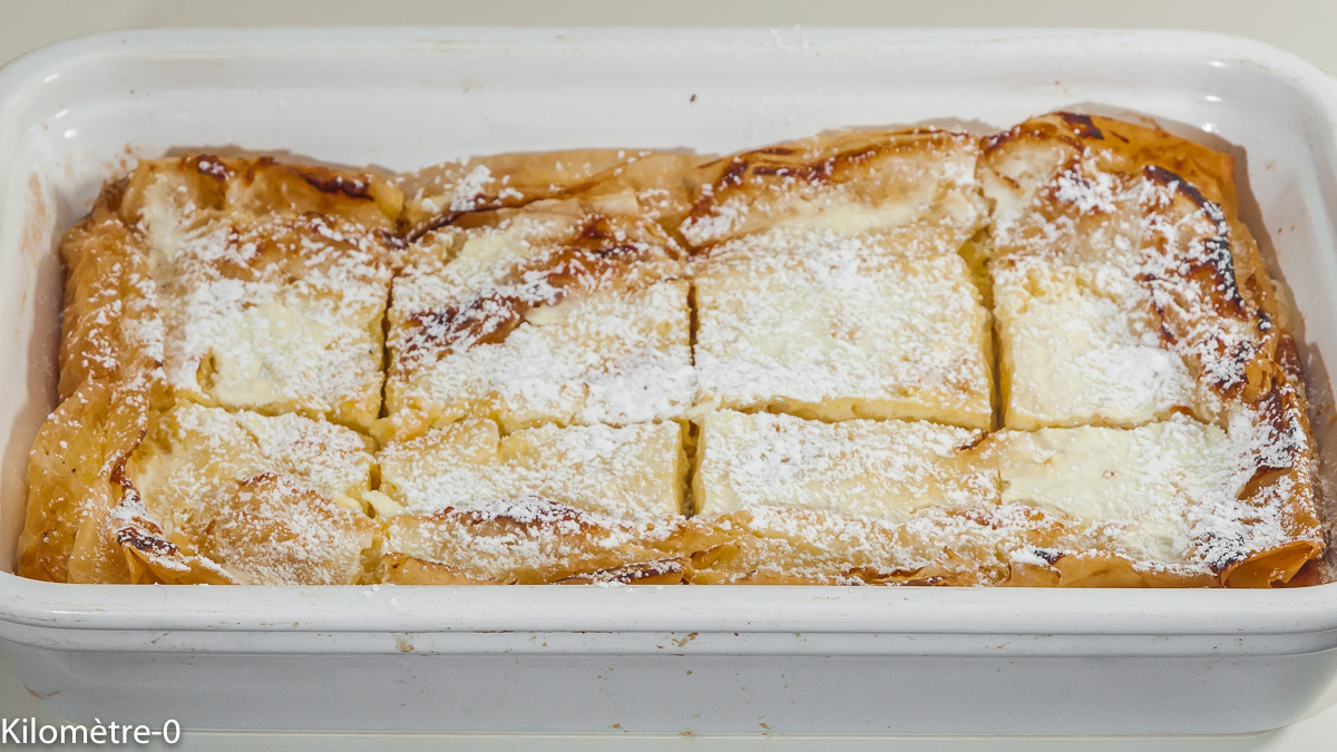 Gateau A La Pate Filo Et Au Fromage Blanc Placinta Kilometre 0