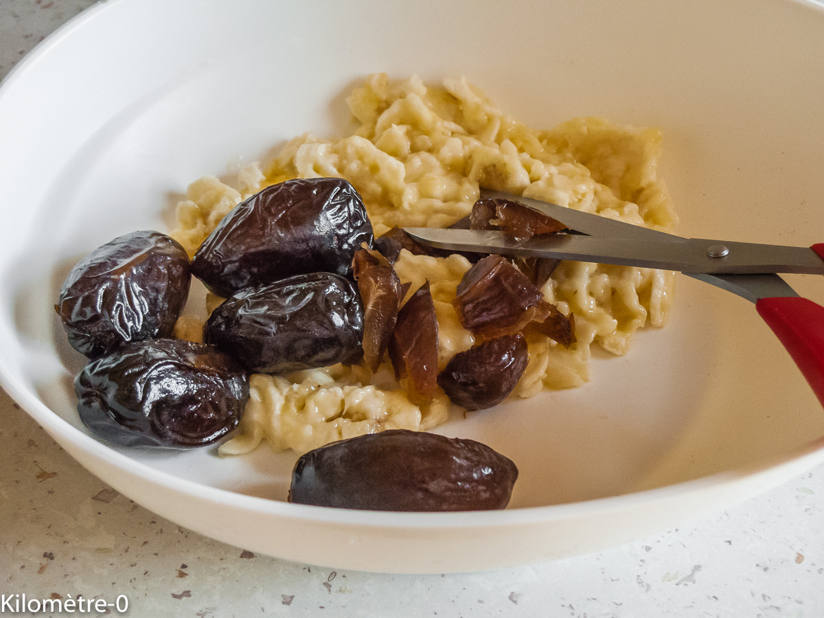 Photo de recette de dattes, bananes de Kilomètre-0, blog de cuisine réalisée à partir de produits locaux et issus de circuits courts