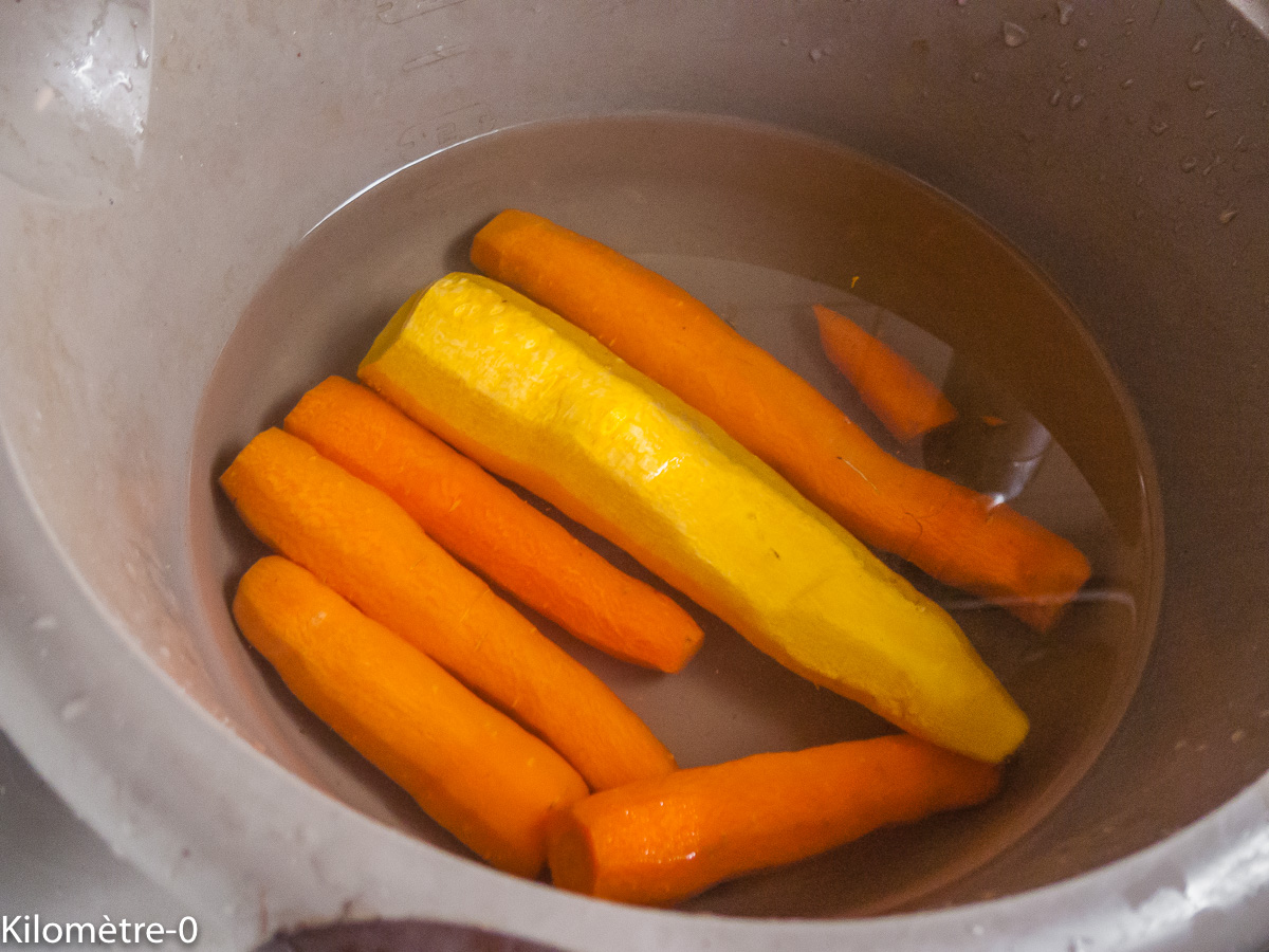 Photo de recette de carottes de Kilomètre-0, blog de cuisine réalisée à partir de produits locaux et issus de circuits courts