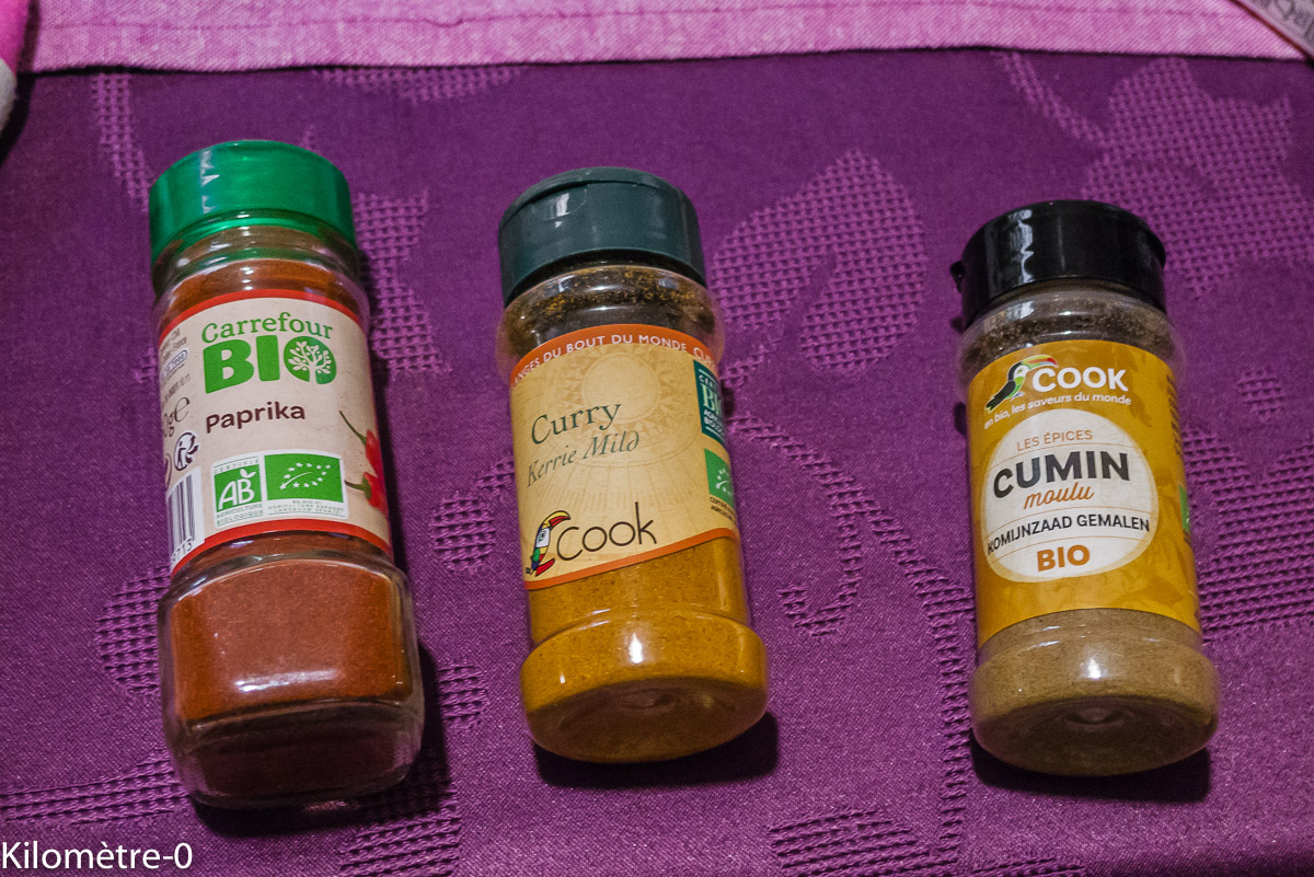 Photo de recette d'épices bio de Kilomètre-0, blog de cuisine réalisée à partir de produits locaux et issus de circuits courts