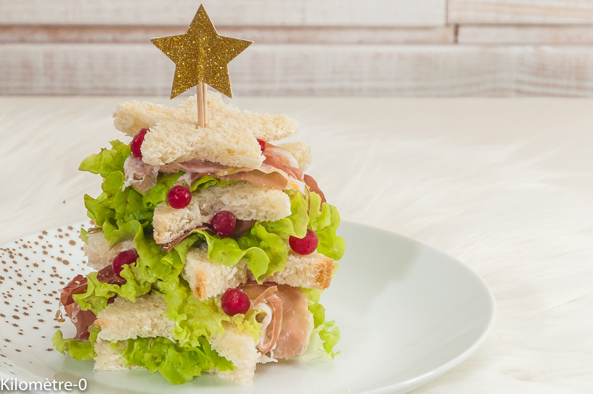 Photo de recette de sapin, Noël, facile, rapide, léger, pain, jambon, saade, originale, apéro, buffet, de Kilomètre-0, blog de cuisine réalisée à partir de produits locaux et issus de circuits courts