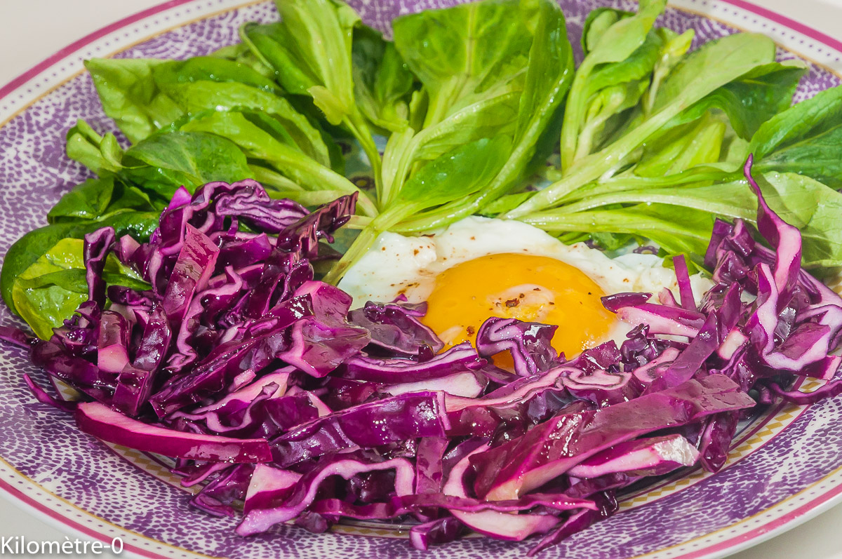 Salade De Chou Rouge Aux Oeufs Kilometre 0