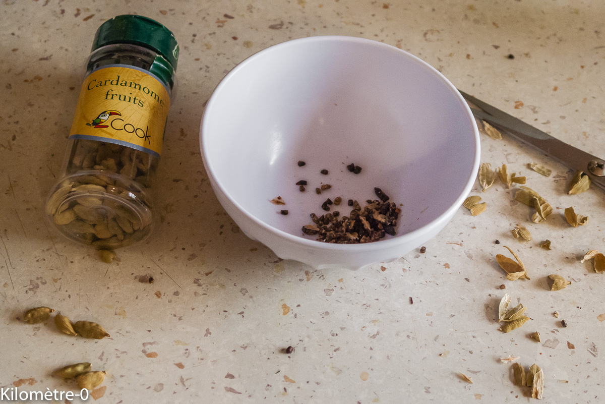 Photo de recette de cardamone bio de Kilomètre-0, blog de cuisine réalisée à partir de produits locaux et issus de circuits courts