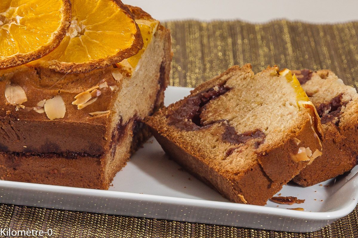 Photo de recette de gâteau du matin, cake, orange, marrons, hiver, Noël, facile, rapide, bio de Kilomètre-0, blog de cuisine réalisée à partir de produits locaux et issus de circuits courts