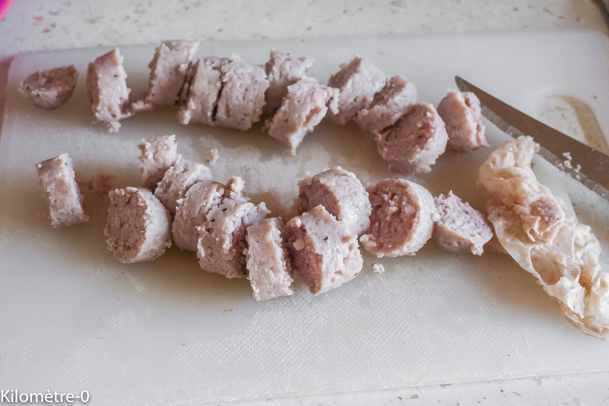 Photo de recette de sauccisses, Cossard, Puceul, de Kilomètre-0, blog de cuisine réalisée à partir de produits locaux et issus de circuits courts