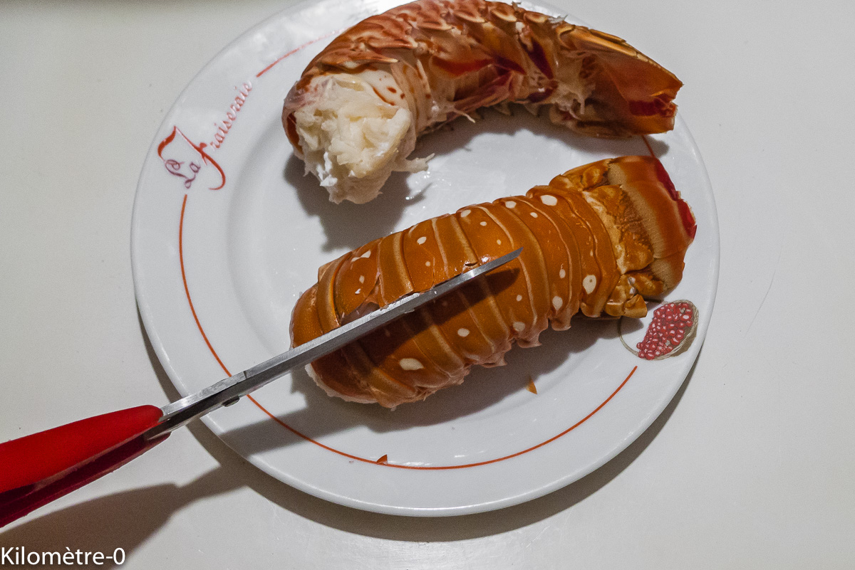 Photo de recette delangouste de Kilomètre-0, blog de cuisine réalisée à partir de produits locaux et issus de circuits courts