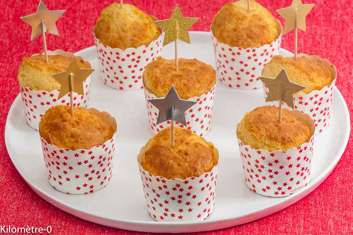 Photo de recette de muffins salés au fromage facile, rapide, bio, léger de Kilomètre-0, blog de cuisine réalisée à partir de produits locaux et issus de circuits courts