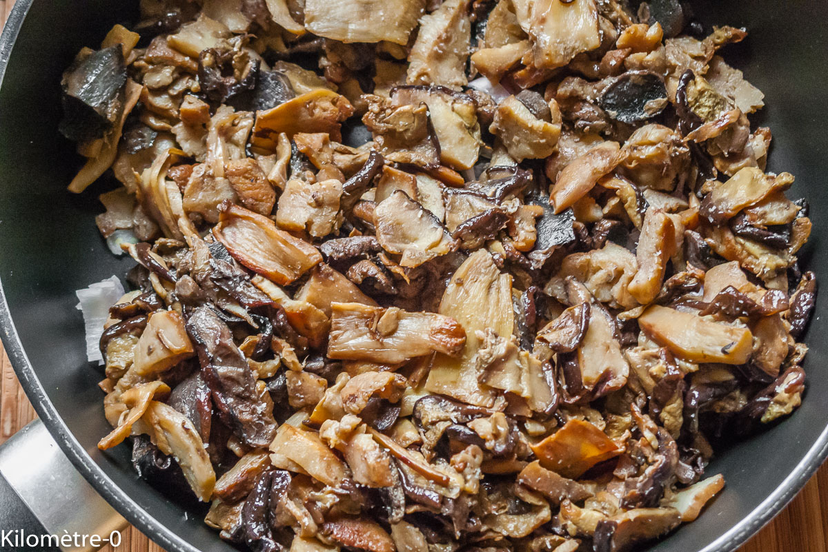 Photo de recette de cèpes de Kilomètre-0, blog de cuisine réalisée à partir de produits locaux et issus de circuits courts
