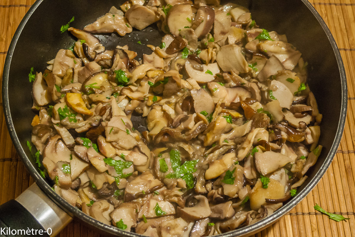 Photo de recette de cèpes maison facile de Kilomètre-0, blog de cuisine réalisée à partir de produits locaux et issus de circuits courts