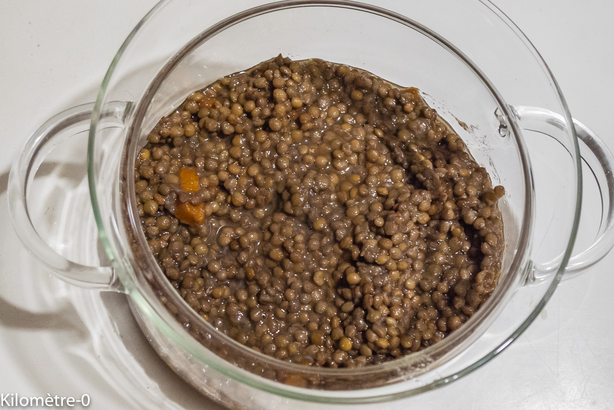 Photo de recette de gratin de lentilles de Kilomètre-0, blog de cuisine réalisée à partir de produits locaux et issus de circuits courts