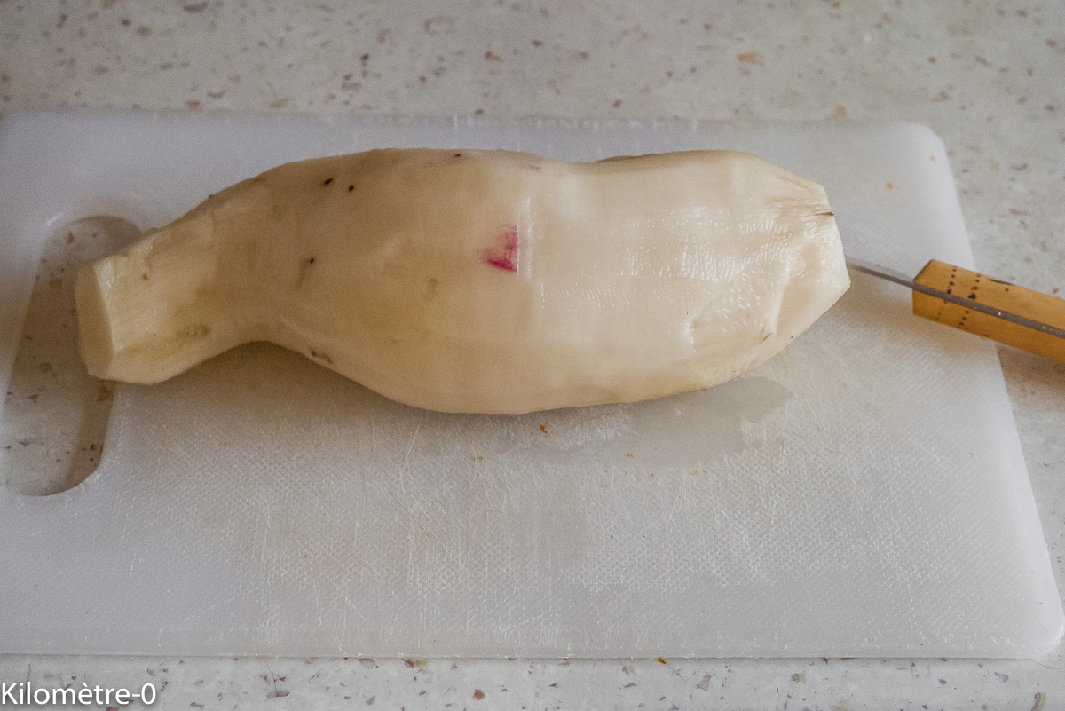 Photo de recette de yacon, poire de terre, bio de Kilomètre-0, blog de cuisine réalisée à partir de produits locaux et issus de circuits courts