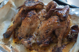 image de recette de poulet en crapaudine, facile, cuisson lente, cuisson douce, facile, léger, bio du blog Kilomètre-0