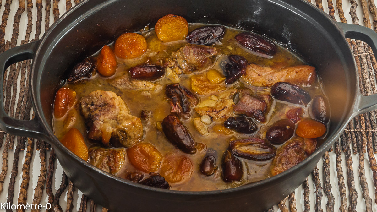 Photo de recette de mijoté facile de porc Kilomètre-0, blog de cuisine réalisée à partir de produits de saison et issus de circuits courts