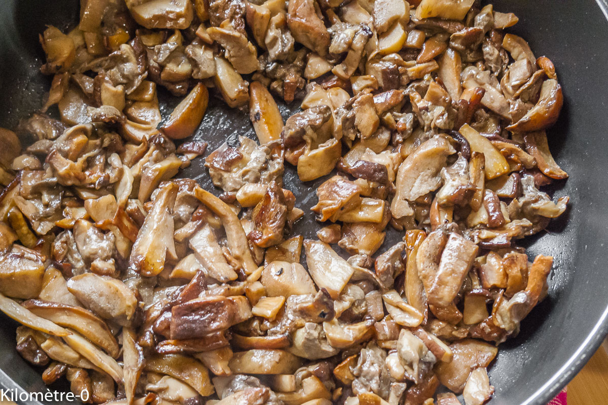 Photo de recette de cèpes Kilomètre-0, blog de cuisine réalisée à partir de produits de saison et issus de circuits courts