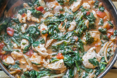 Photo de recette de Poulet palava, plat du Ghana, facile, rapide, légumes, africaine deKilomètre-0, blog de cuisine réalisée à partir de produits de saison et issus de circuits courts