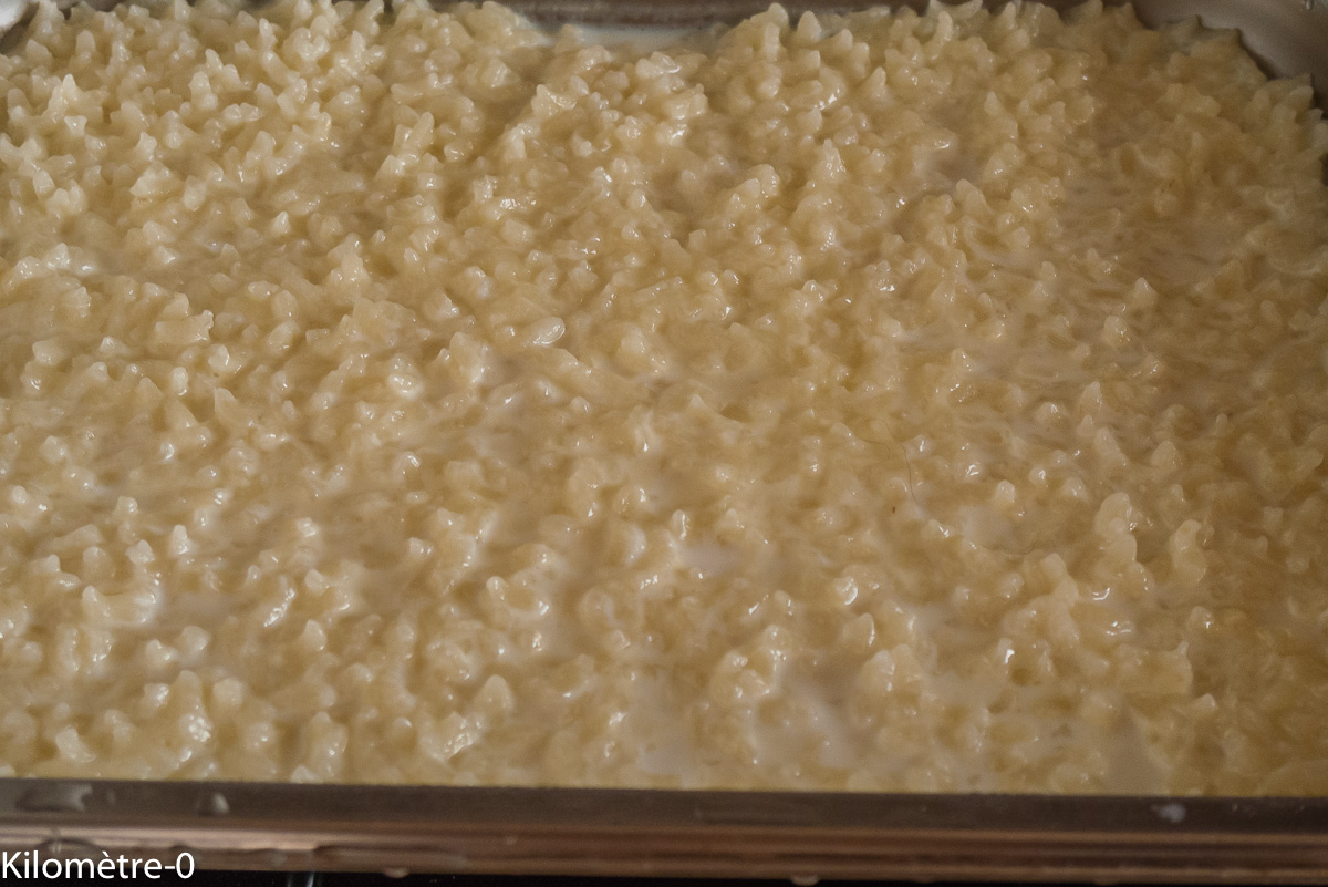 Photo de recette facile de riz au lait au four vapeur de de Kilomètre-0, blog de cuisine réalisée à partir de produits de saison et issus de circuits courts