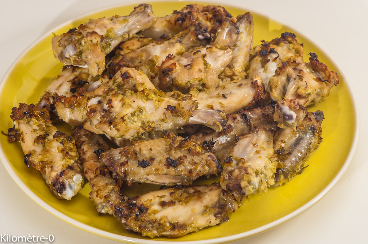Photo de recette asiatique, ailes de poulet, marinade, gingembre, citronelle de de Kilomètre-0, blog de cuisine réalisée à partir de produits de saison et issus de circuits courts