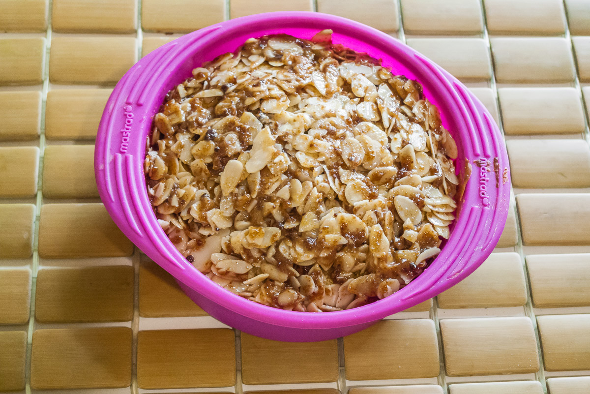 Photo de recette de gâteau danois facile, rapide, croustillant, fondant, amandes, Kilomètre-0, blog de cuisine réalisée à partir de produits de saison et issus de circuits courts