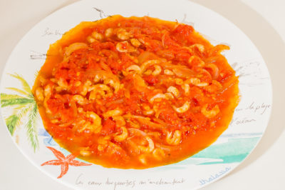 Photo de recette crevettes campagnardes (cuisine mexicaine), Mexique, crevettes, tomates, healthy, facile, rapide, été, automne, healthy, bio de de Kilomètre-0, blog de cuisine réalisée à partir de produits de saison et issus de circuits courts