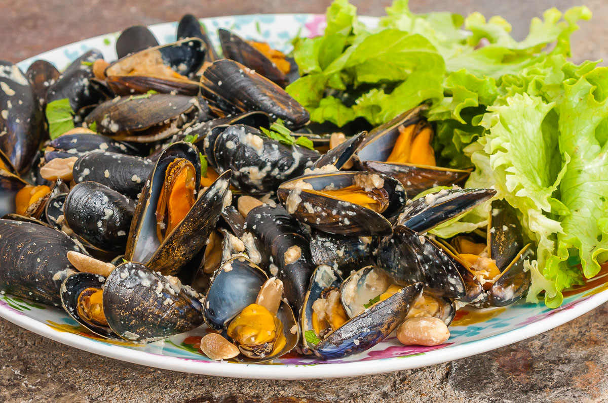 Photo de recette de curry de moules et cacahuètes, facile, rapide, mollusque, Kilomètre-0, blog de cuisine réalisée à partir de produits de saison et issus de circuits courts