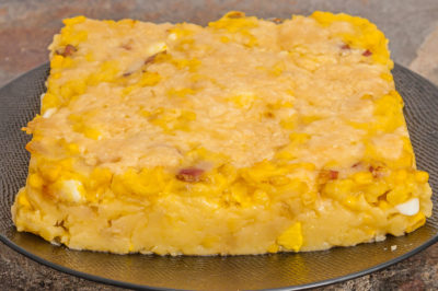 Photo de recette de Boere pap, polenta Sud africaine, Lesotho, Afrique du Sud, végétarienne, healthy, maïs, cheddar, oeufs, bio de Kilomètre-0, blog de cuisine réalisée à partir de produits de saison et issus de circuits courts