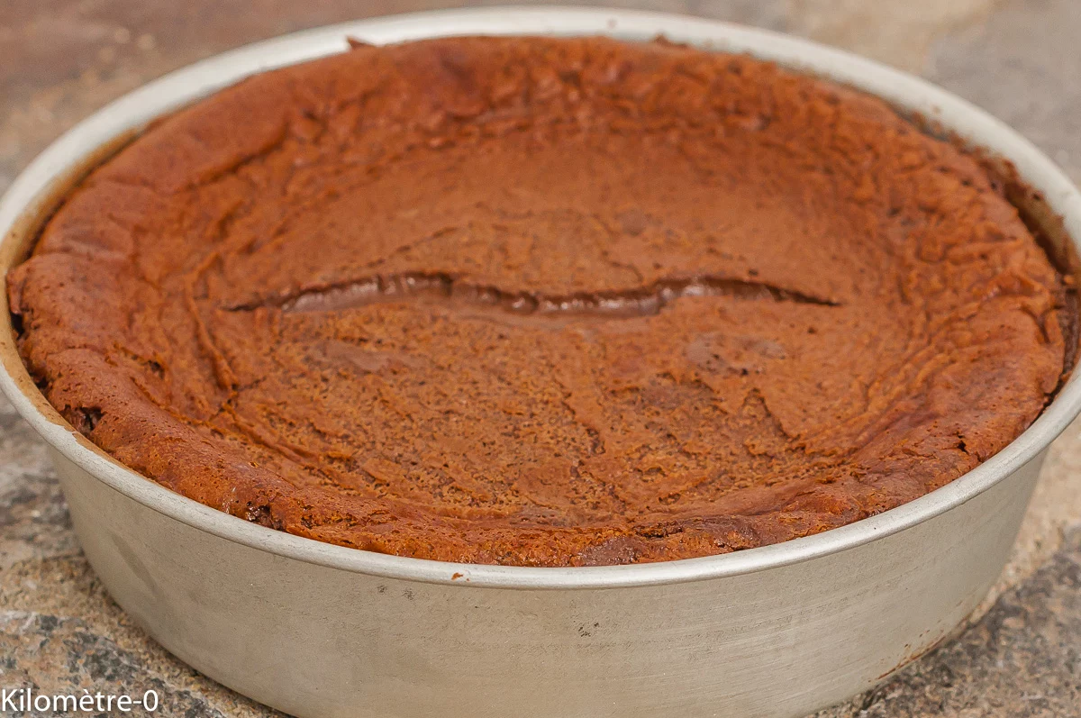 Photo de recette de fondant au chocolat, lait entier bio frais, rapide, facile, économique, dessert au chocolat, Kilomètre-0, blog de cuisine réalisée à partir de produits de saison et issus de circuits courts