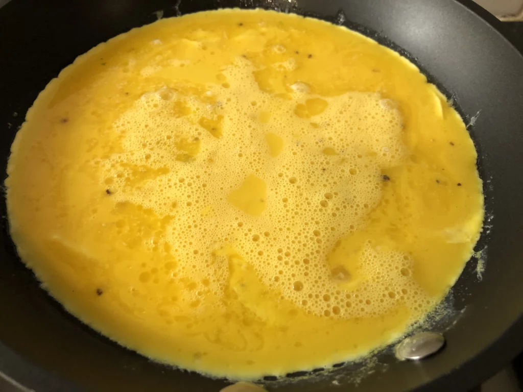 Omelette aux chanterelles - Étape 5