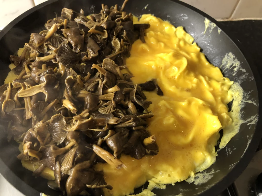 Omelette aux chanterelles - Étape 6