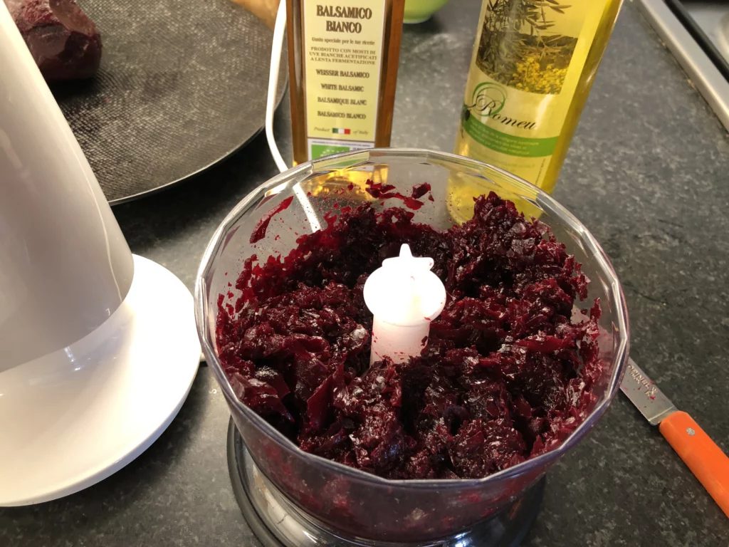 Betteraves aux oeufs pochés - Étape 1