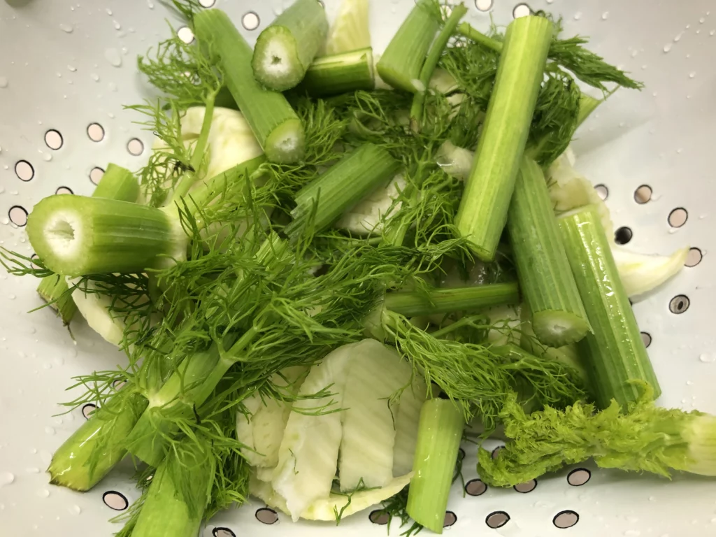 Soupe au fenouil et aux épinards - Étape 2