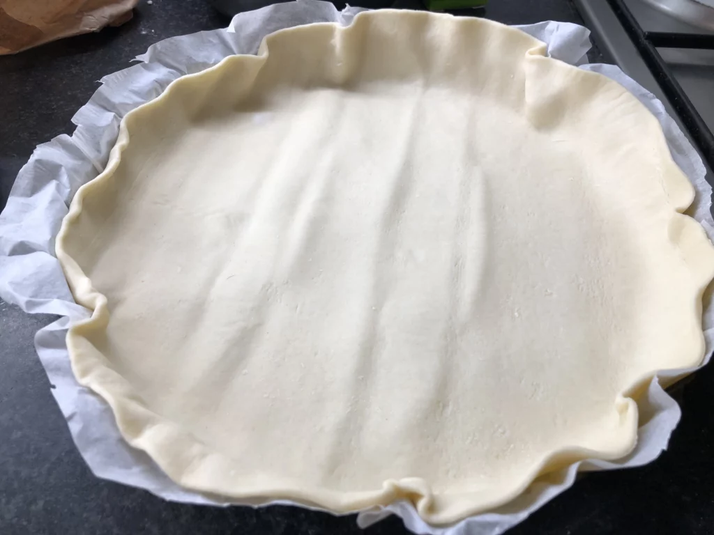 Tarte aux poires sur crème de châtaignes et croustillant d&rsquo;amandes - Étape 1